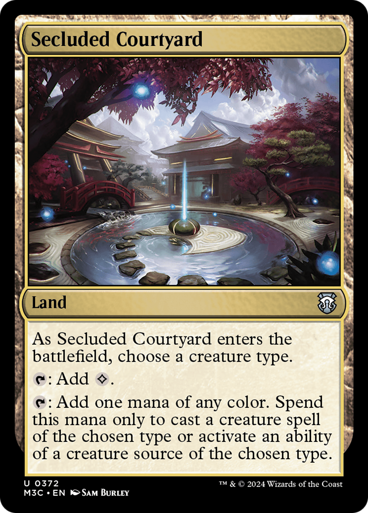 Secluded Courtyard (Ripple Foil) [Modern Horizons 3 Commander] | The Time Vault CA