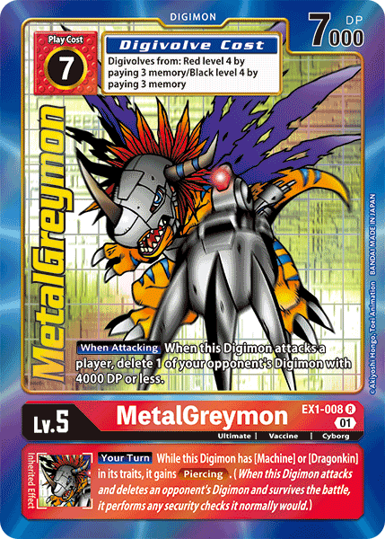 MetalGreymon [EX1-008] (Alternate Art) [Classic Collection] | The Time Vault CA