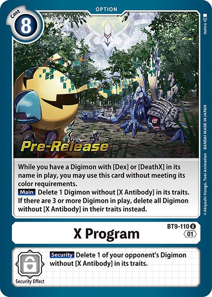 X Program [BT9-110] [X Record Pre-Release Promos] | The Time Vault CA