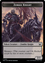 Zombie Knight // Human (6) Double-Sided Token [March of the Machine Commander Tokens] | The Time Vault CA