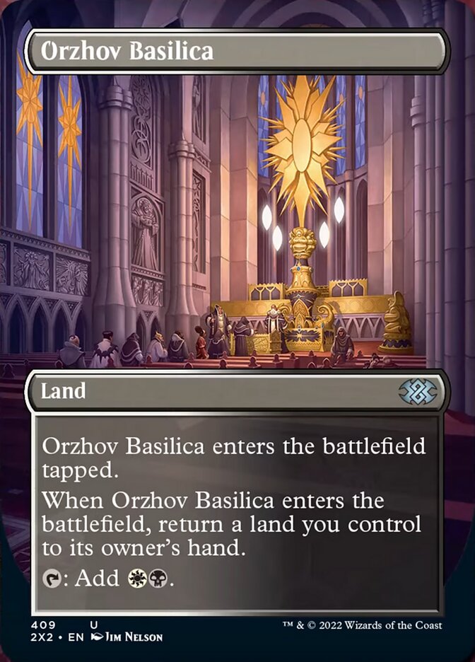 Orzhov Basilica (Borderless Alternate Art) [Double Masters 2022] | The Time Vault CA