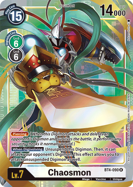 Chaosmon [BT4-090] (Alternate Art) [Great Legend] | The Time Vault CA