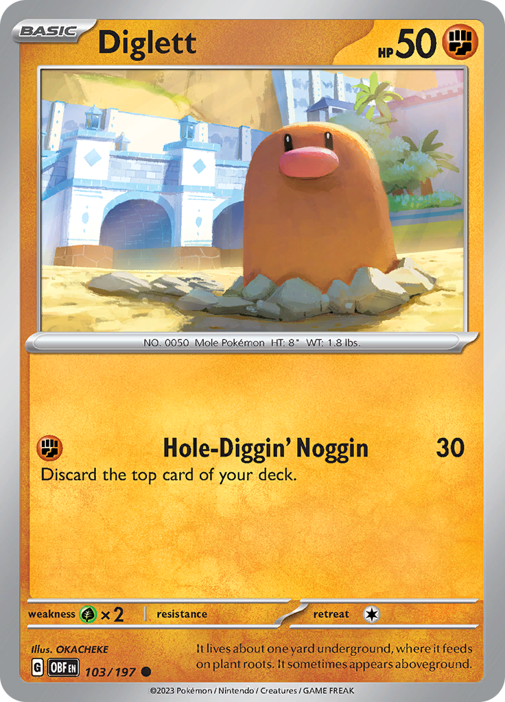 Diglett (103/197) [Scarlet & Violet: Obsidian Flames] | The Time Vault CA