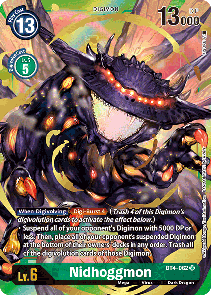 Nidhoggmon [BT4-062] (Alternate Art) [Great Legend] | The Time Vault CA