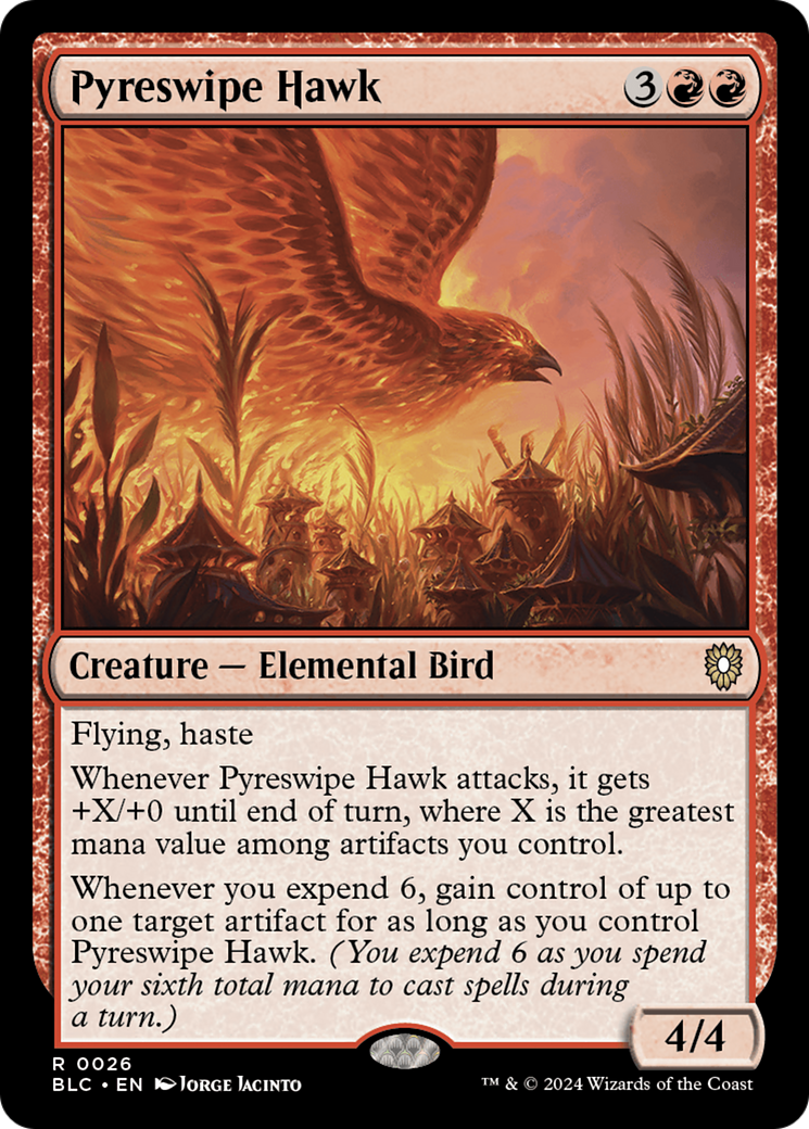 Pyreswipe Hawk [Bloomburrow Commander] | The Time Vault CA