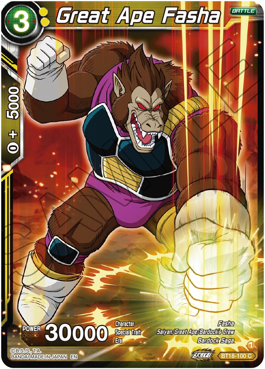 Great Ape Fasha (BT18-100) [Dawn of the Z-Legends] | The Time Vault CA