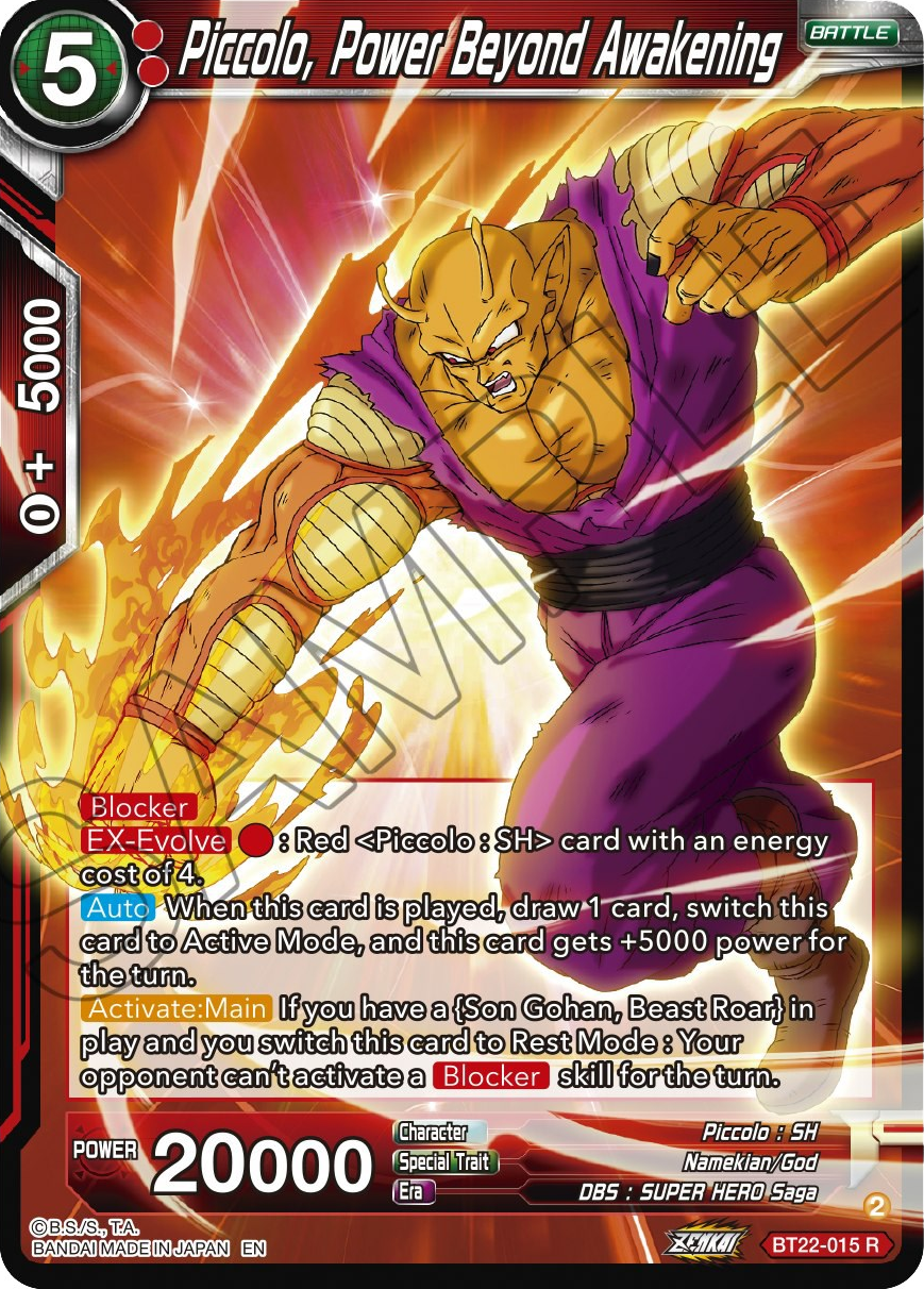 Piccolo, Power Beyond Awakening (BT22-015) [Critical Blow] | The Time Vault CA