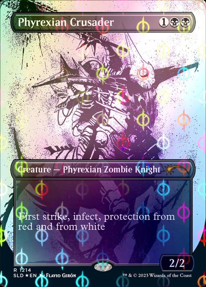 Phyrexian Crusader (Borderless Ichor Step-and-Compleat Foil) [Secret Lair Drop Series] | The Time Vault CA