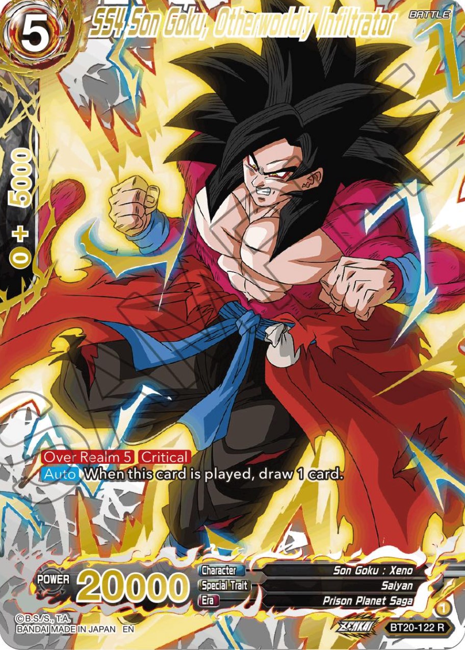 SS4 Son Goku, Otherworldly Infiltrator (Gold-Stamped) (BT20-122) [Power Absorbed] | The Time Vault CA