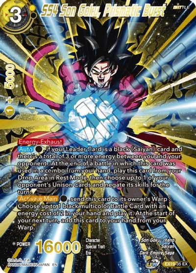 SS4 Son Goku, Prismatic Burst (EX19-35) [Special Anniversary Set 2021] | The Time Vault CA