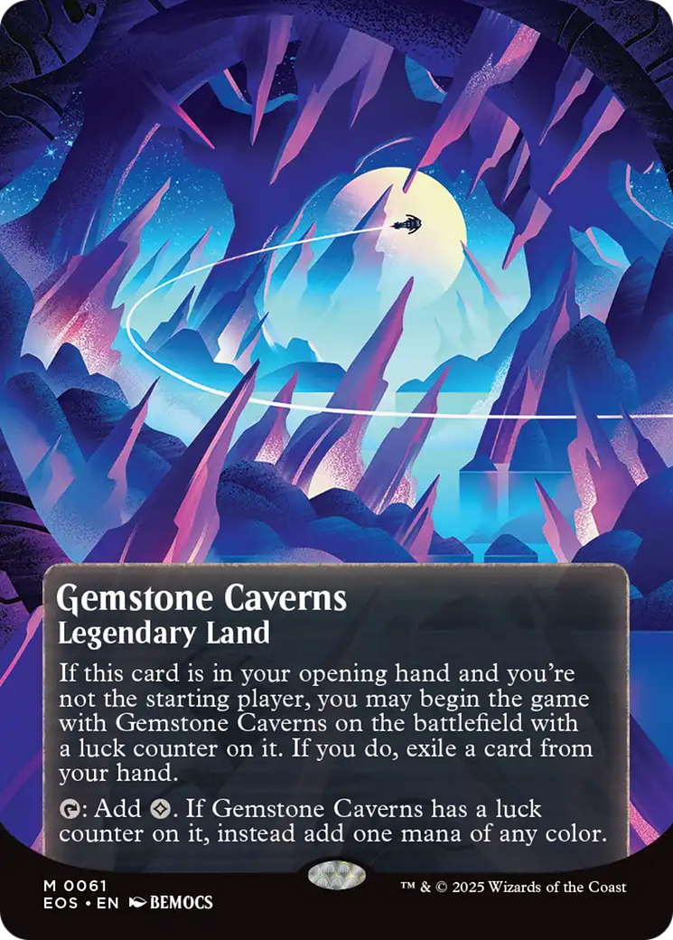 Gemstone Caverns (0061) (Borderless) [Edge of Eternities: Stellar Sights] | The Time Vault CA