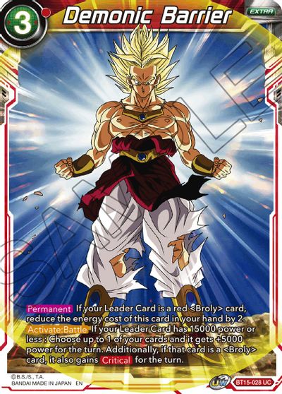 Demonic Barrier (BT15-028) [Saiyan Showdown] | The Time Vault CA