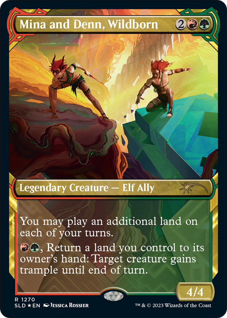 Mina and Denn, Wildborn (Halo Foil) [Secret Lair Drop Series] | The Time Vault CA