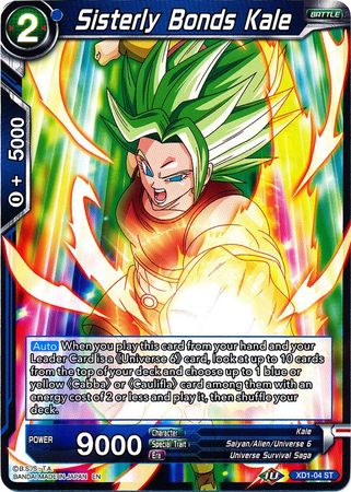 Sisterly Bonds Kale (XD1-04) [Assault of the Saiyans] | The Time Vault CA