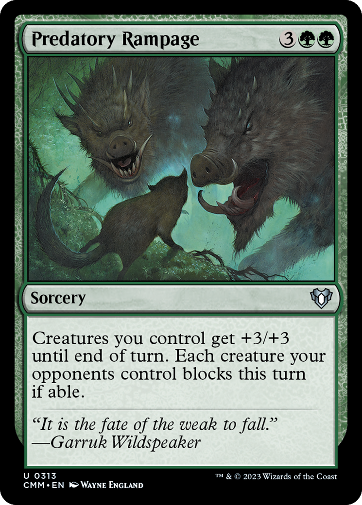 Predatory Rampage [Commander Masters] | The Time Vault CA