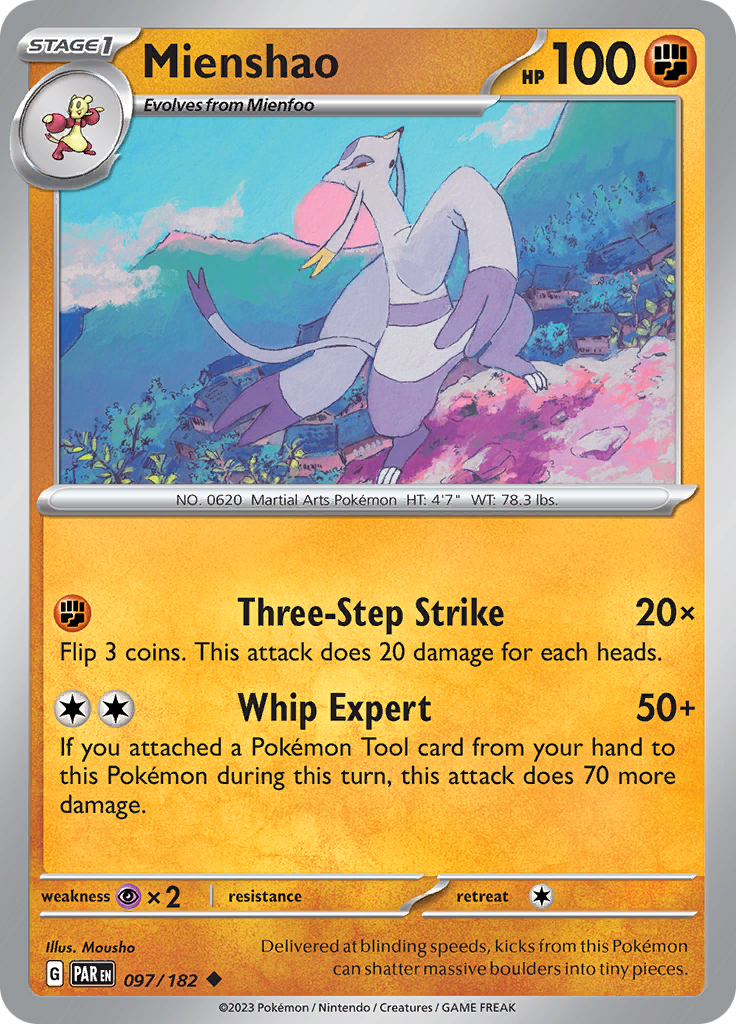 Mienshao (097/182) [Scarlet & Violet: Paradox Rift] | The Time Vault CA