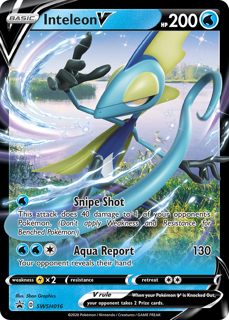 Inteleon V (SWSH016) (Jumbo Card) [Sword & Shield: Black Star Promos] | The Time Vault CA