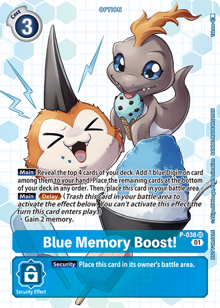 Blue Memory Boost! [P-036] (Box Promotion Pack - Next Adventure) [Promotional Cards] | The Time Vault CA