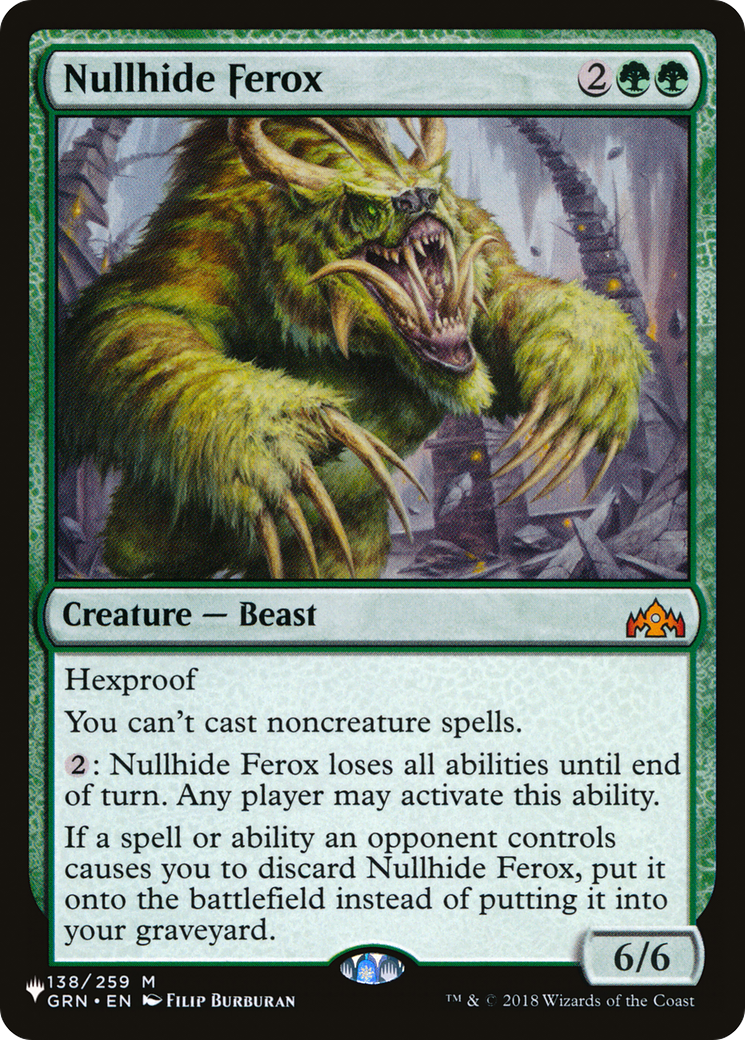 Nullhide Ferox [The List] | The Time Vault CA