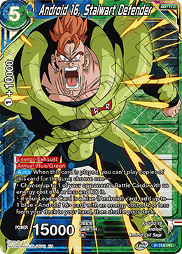 Android 16, Stalwart Defender (Winner Stamped) (P-310_PR) [Tournament Promotion Cards] | The Time Vault CA