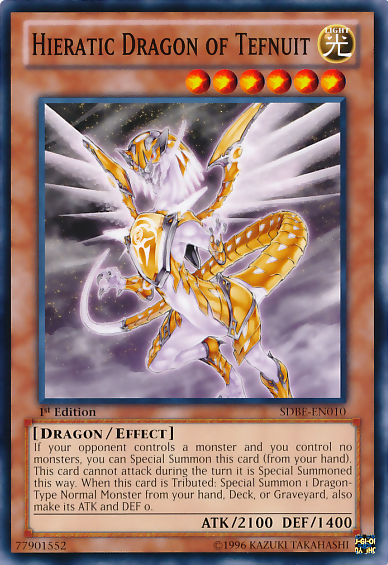 Hieratic Dragon of Tefnuit [SDBE-EN010] Common | The Time Vault CA