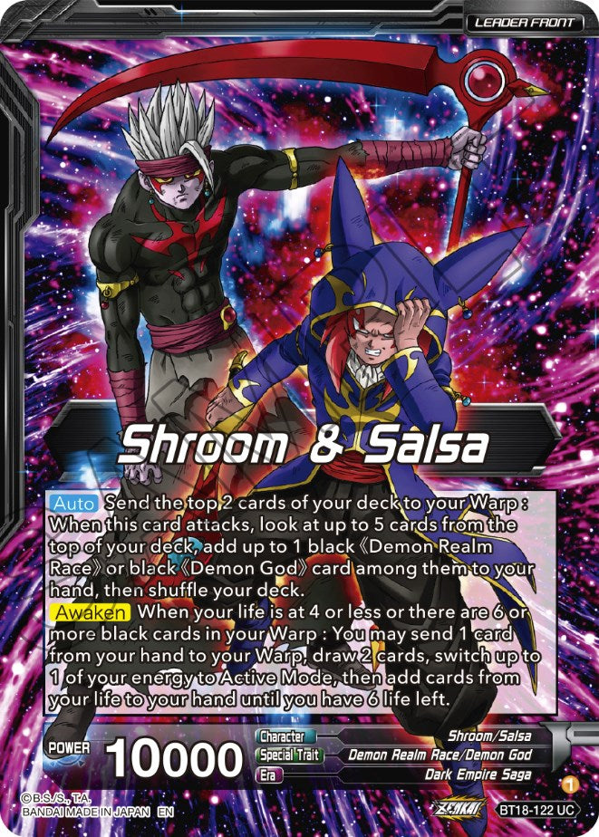 Shroom & Salsa // Demon God Shroom & Salsa, Deadly Genius (BT18-122) [Dawn of the Z-Legends] | The Time Vault CA