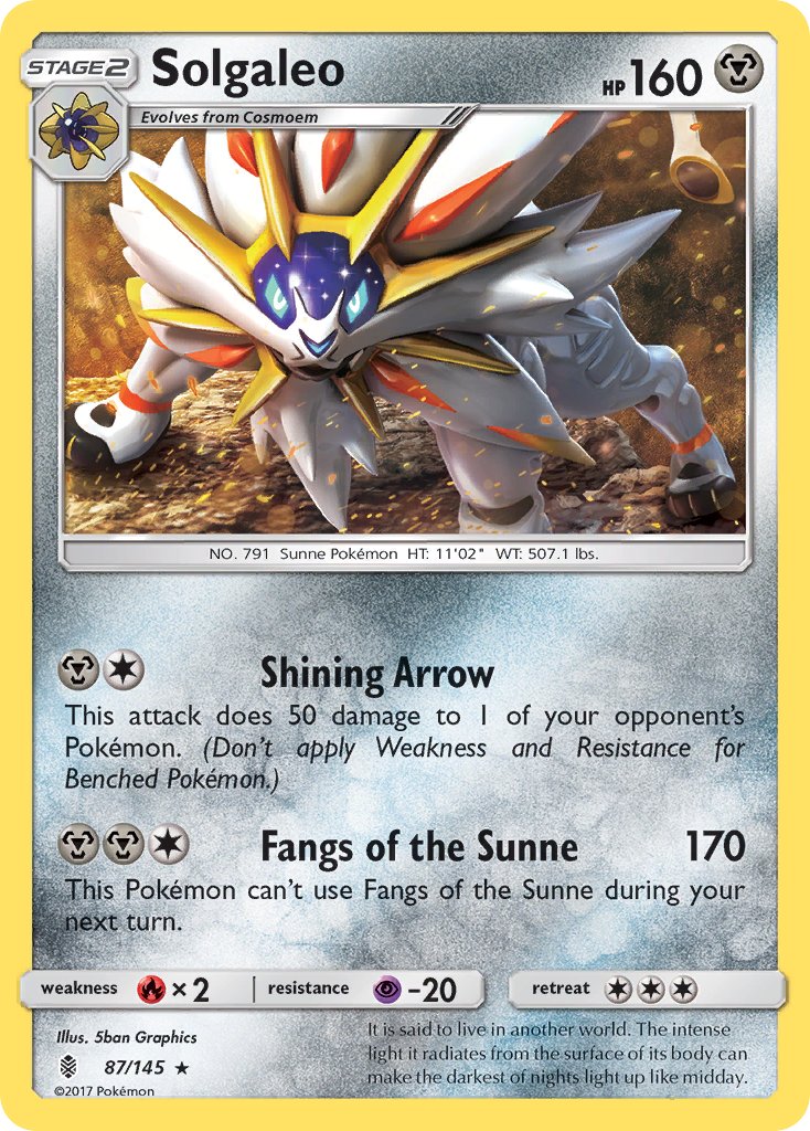 Solgaleo (87/145) (Theme Deck Exclusive) [Sun & Moon: Guardians Rising] | The Time Vault CA