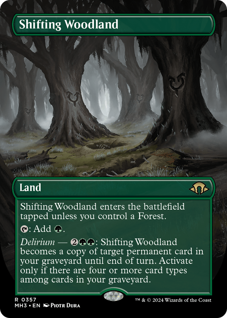 Shifting Woodland (Borderless) [Modern Horizons 3] | The Time Vault CA