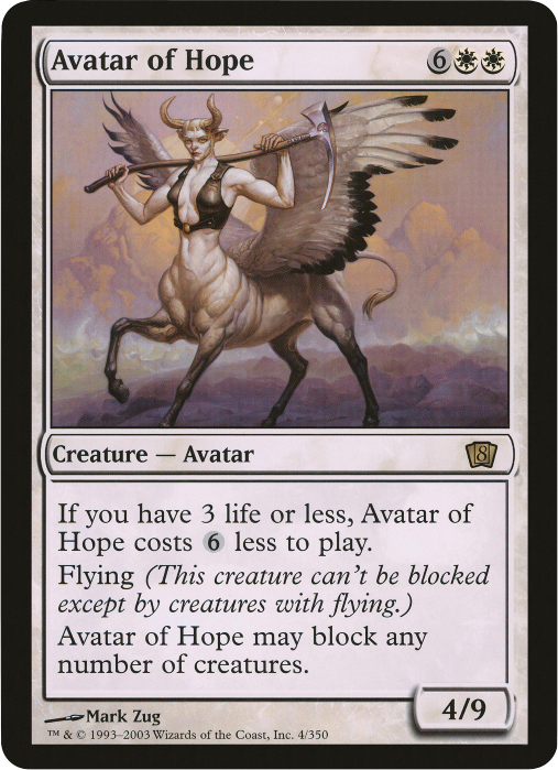 Avatar of Hope (Oversized) [Eighth Edition Box Topper] | The Time Vault CA