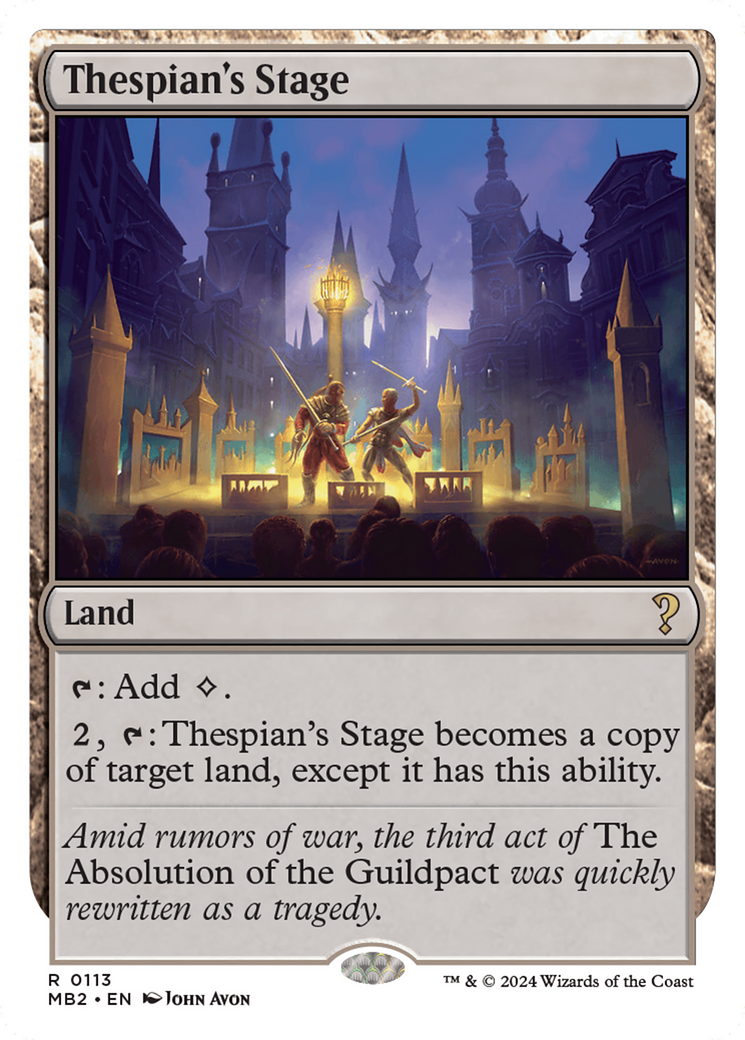 Thespian's Stage (White Border) [Mystery Booster 2] | The Time Vault CA