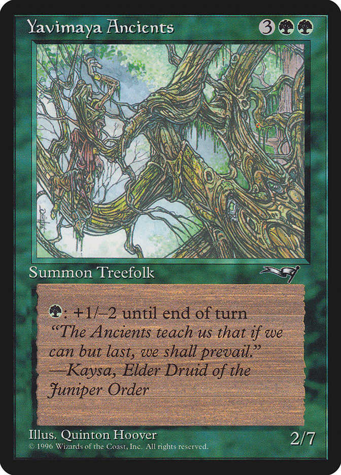 Yavimaya Ancients (Druid Art) [Alliances] | The Time Vault CA