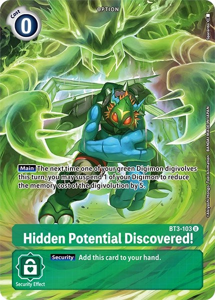 Hidden Potential Discovered! [BT3-103] (Alternate Art) [Dimensional Phase] | The Time Vault CA