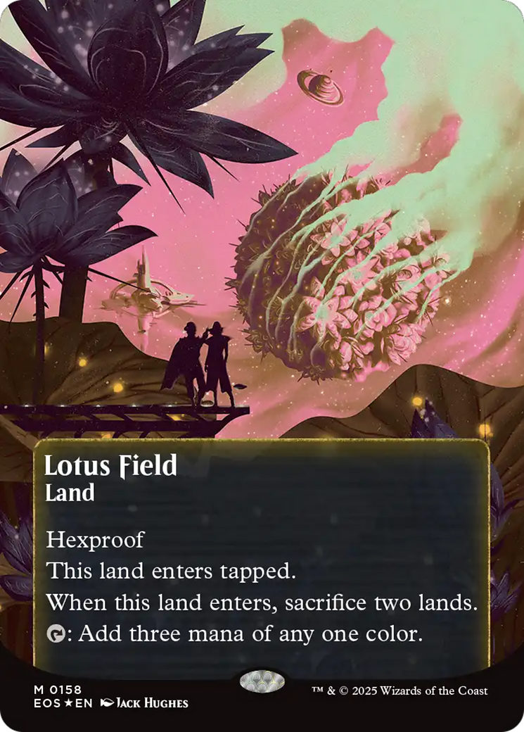 Lotus Field (0158) (Borderless) (Galaxy Foil) [Edge of Eternities: Stellar Sights] | The Time Vault CA