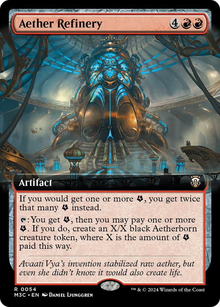 Aether Refinery (Extended Art) (Ripple Foil) [Modern Horizons 3 Commander] | The Time Vault CA