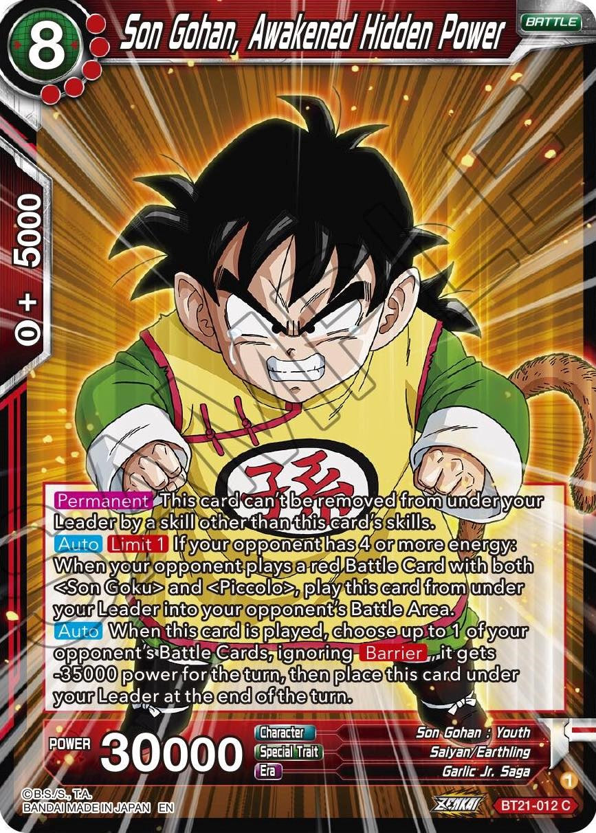 Son Gohan, Awakened Hidden Power (BT21-012) [Wild Resurgence] | The Time Vault CA