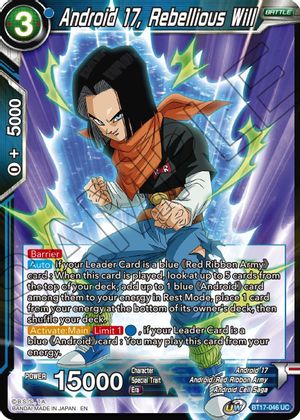 Android 17, Rebellious Will (BT17-046) [Ultimate Squad] | The Time Vault CA