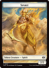 Spirit (0006) // Spirit (0007) Double-Sided Token [Tarkir: Dragonstorm Tokens] | The Time Vault CA
