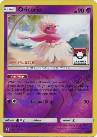 Oricorio (55/145) (League Promo 3rd Place) [Sun & Moon: Guardians Rising] | The Time Vault CA