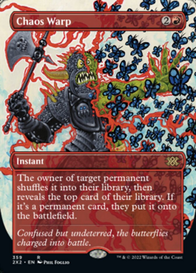 Chaos Warp (Borderless Alternate Art) [Double Masters 2022] | The Time Vault CA