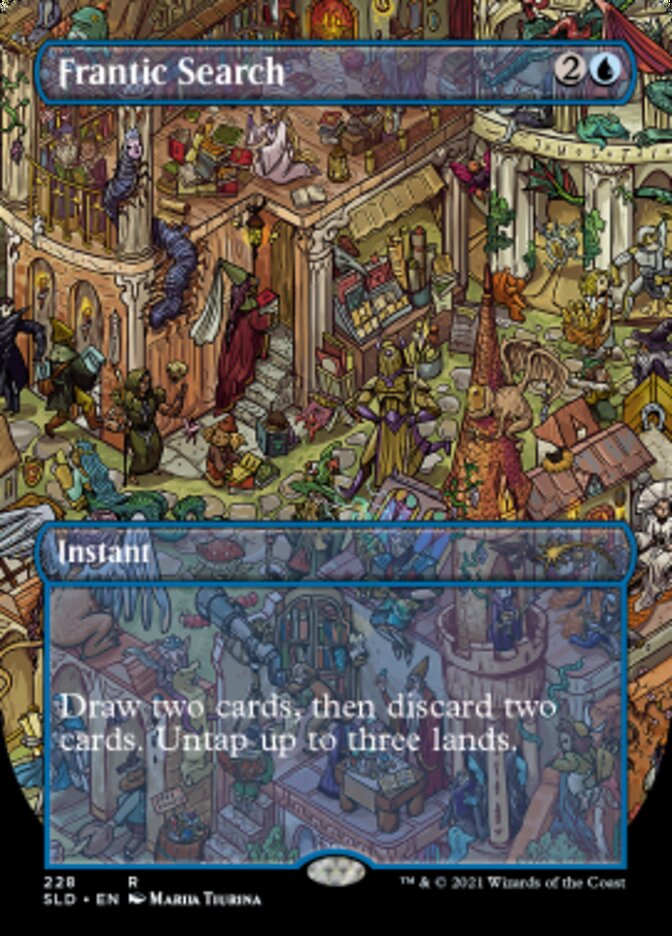 Frantic Search (Borderless) [Secret Lair Drop Series] | The Time Vault CA