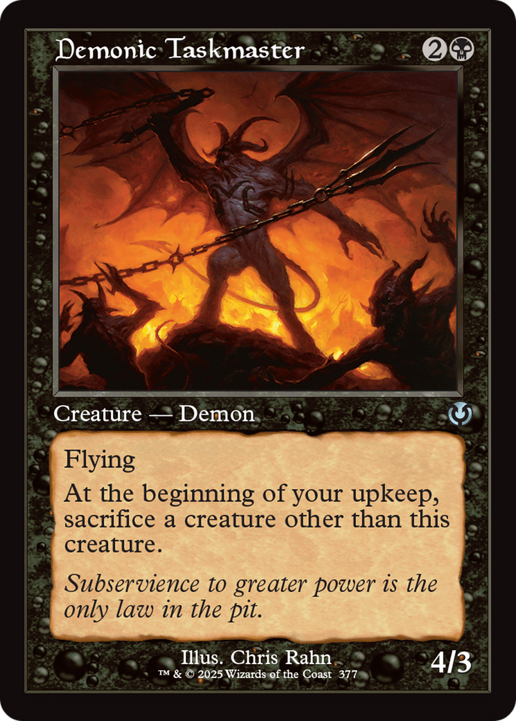 Demonic Taskmaster (Retro Frame) [Innistrad Remastered] | The Time Vault CA