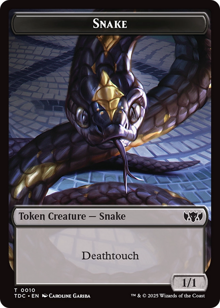 Snake // Myr Double-Sided Token [Tarkir: Dragonstorm Commander Tokens] | The Time Vault CA