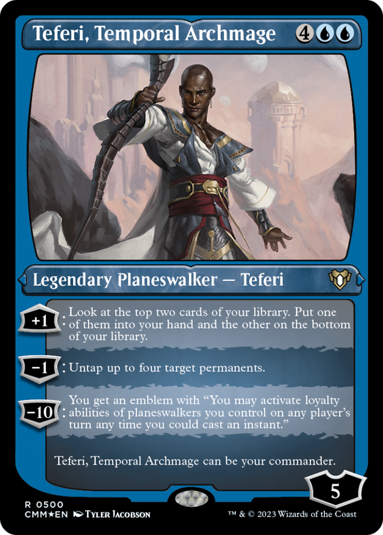 Teferi, Temporal Archmage (Foil Etched) [Commander Masters] | The Time Vault CA