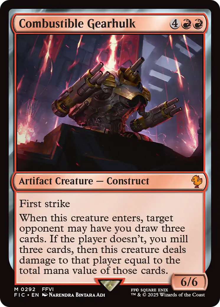 Combustible Gearhulk [FINAL FANTASY Commander] | The Time Vault CA