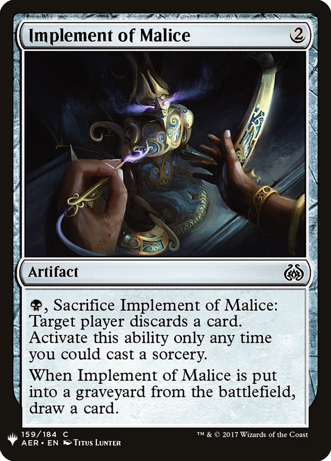 Implement of Malice [Mystery Booster] | The Time Vault CA