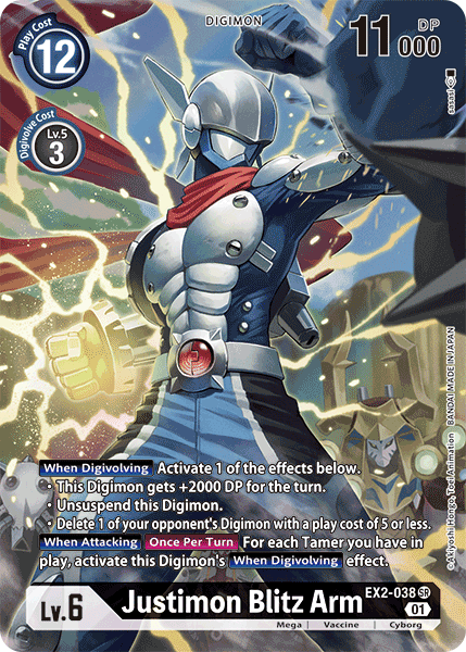 Justimon Blitz Arm [EX2-038] (Alternate Art) [Digital Hazard] | The Time Vault CA