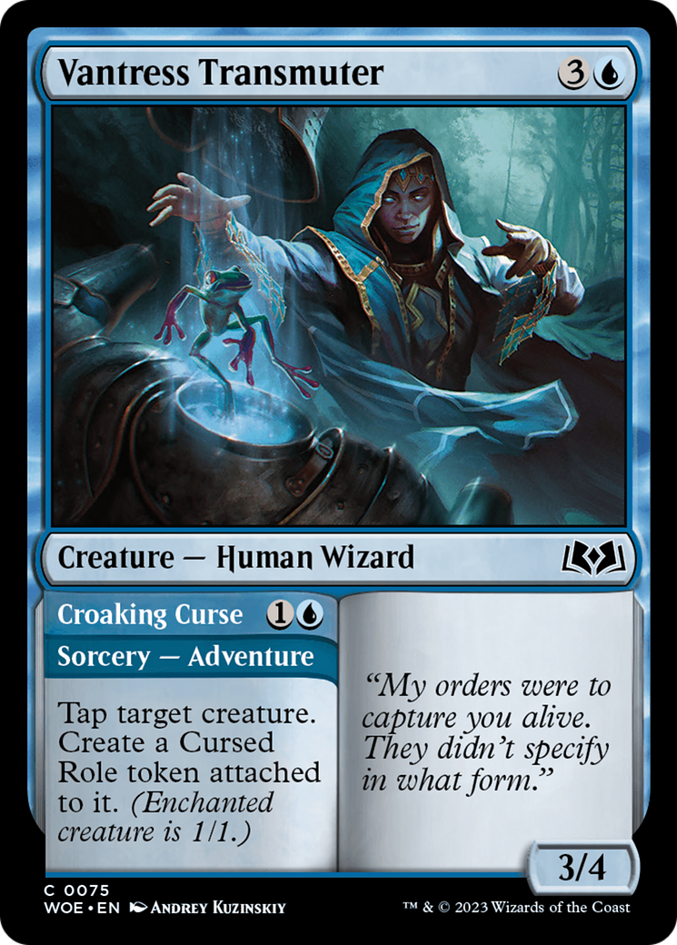 Vantress Transmuter // Croaking Curse [Wilds of Eldraine] | The Time Vault CA