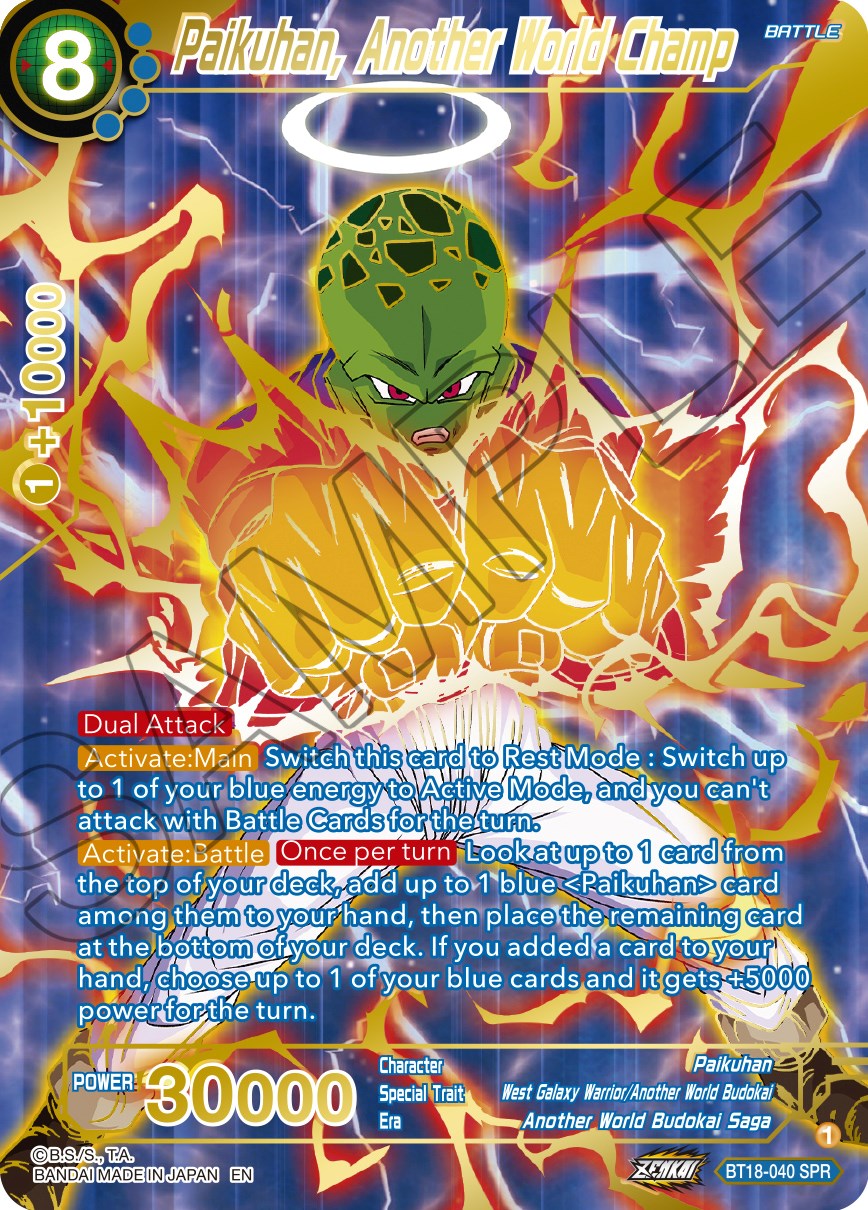 Paikuhan, Another World Champ (SPR) (BT18-040) [Dawn of the Z-Legends] | The Time Vault CA