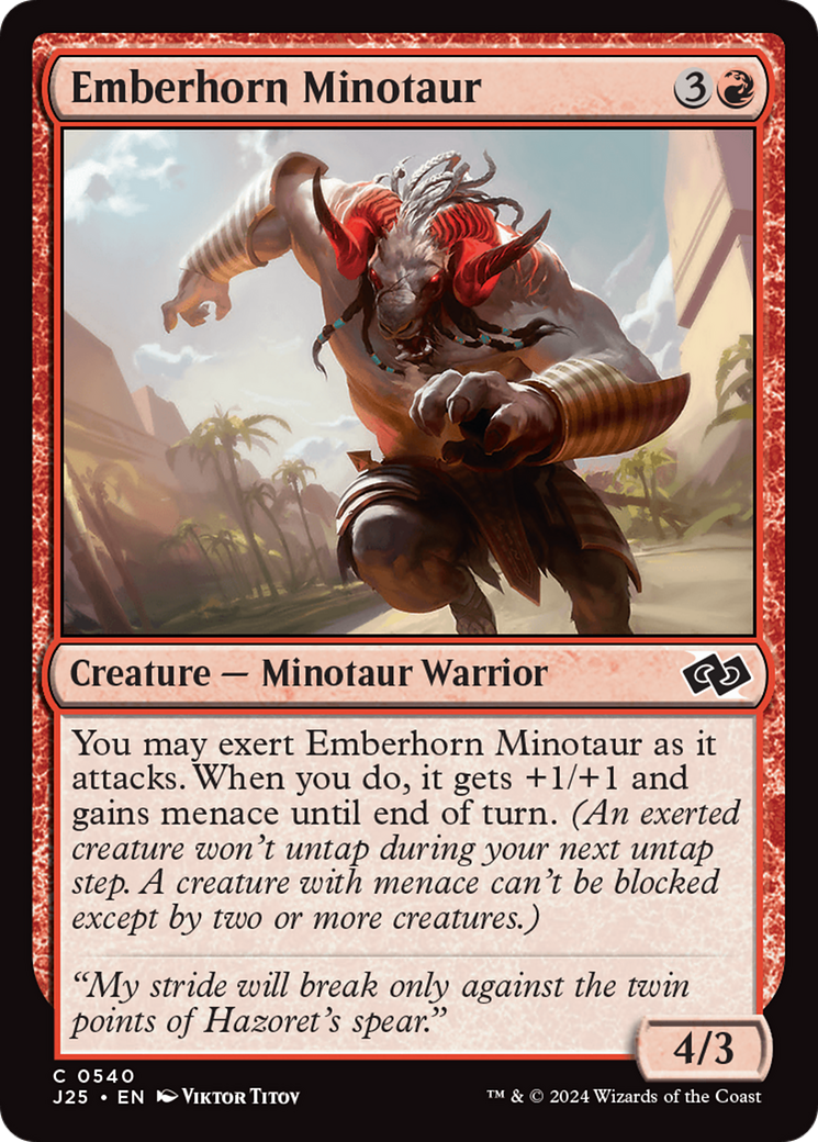 Emberhorn Minotaur [Foundations Jumpstart] | The Time Vault CA