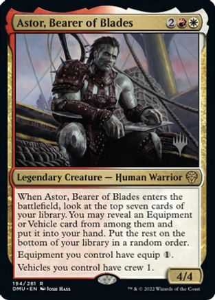 Astor, Bearer of Blades (Promo Pack) [Dominaria United Promos] | The Time Vault CA